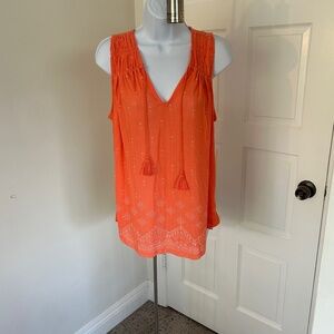 Orange Lucky Brand Sleeveless Blouse